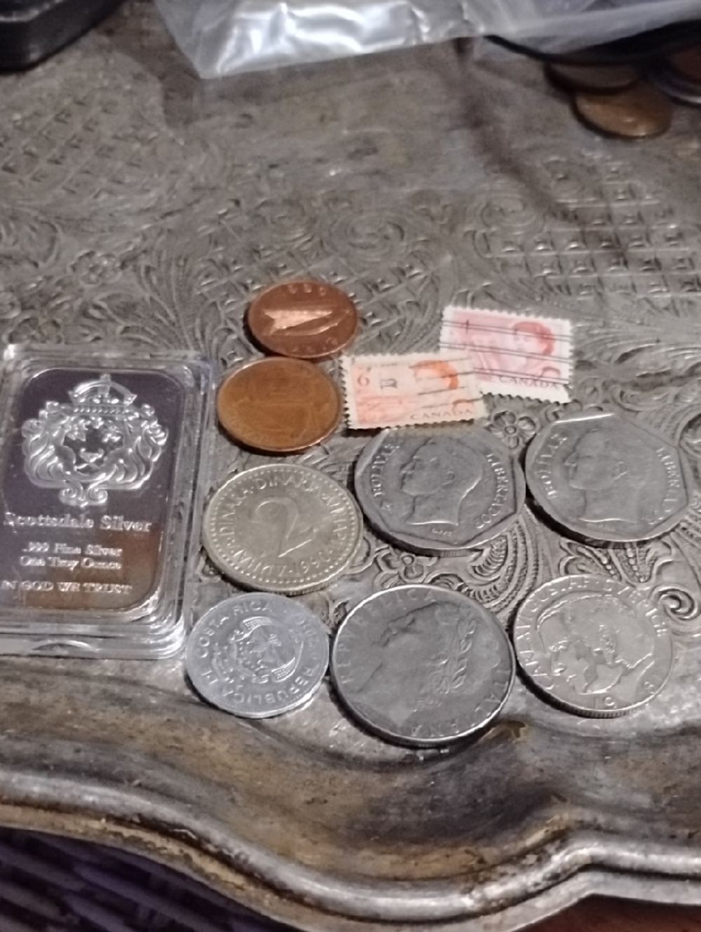 Mixed Coin and Silver Finish Bullion Lot - Silver & Copper Tones